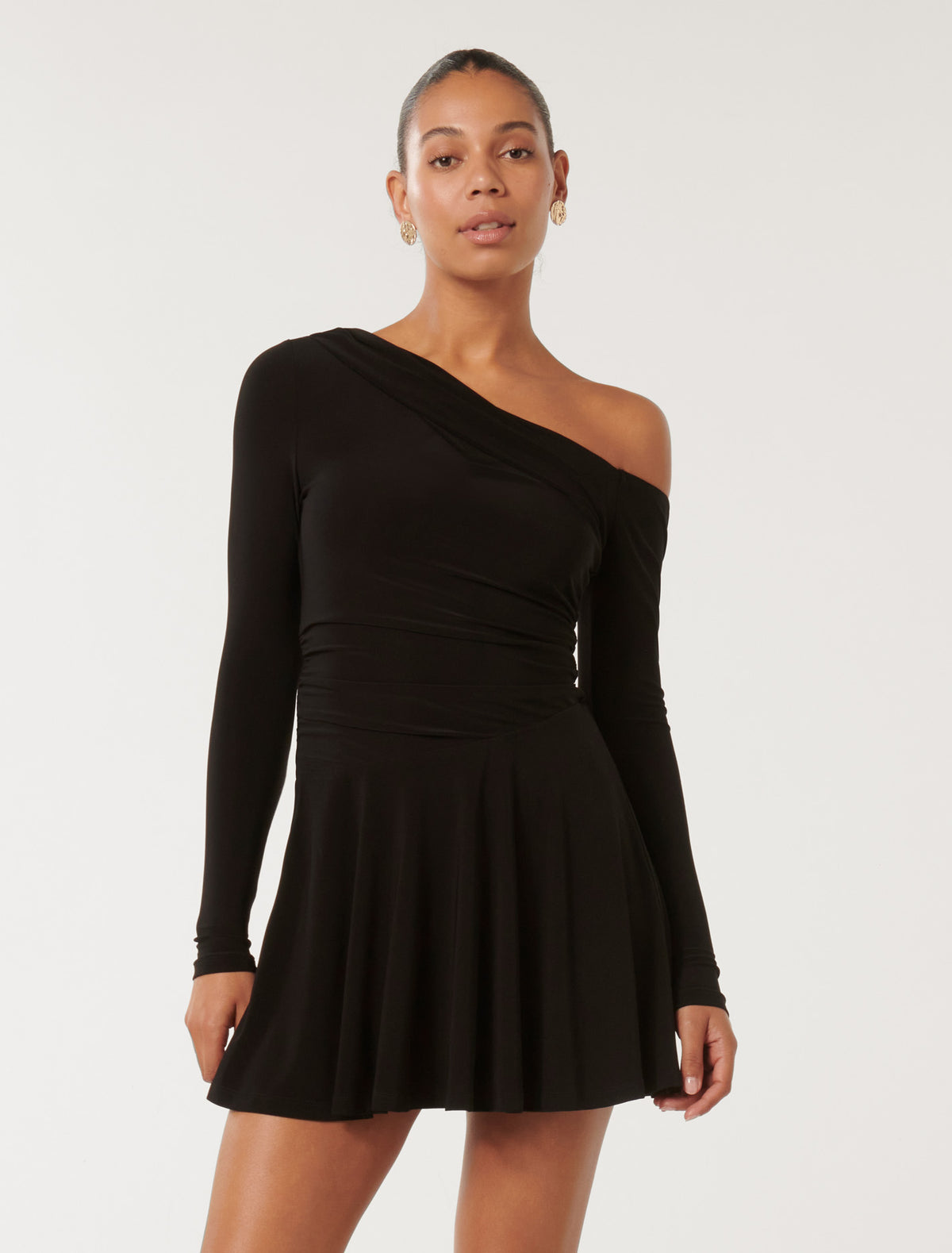 Elise Jersey Twist Mini Black