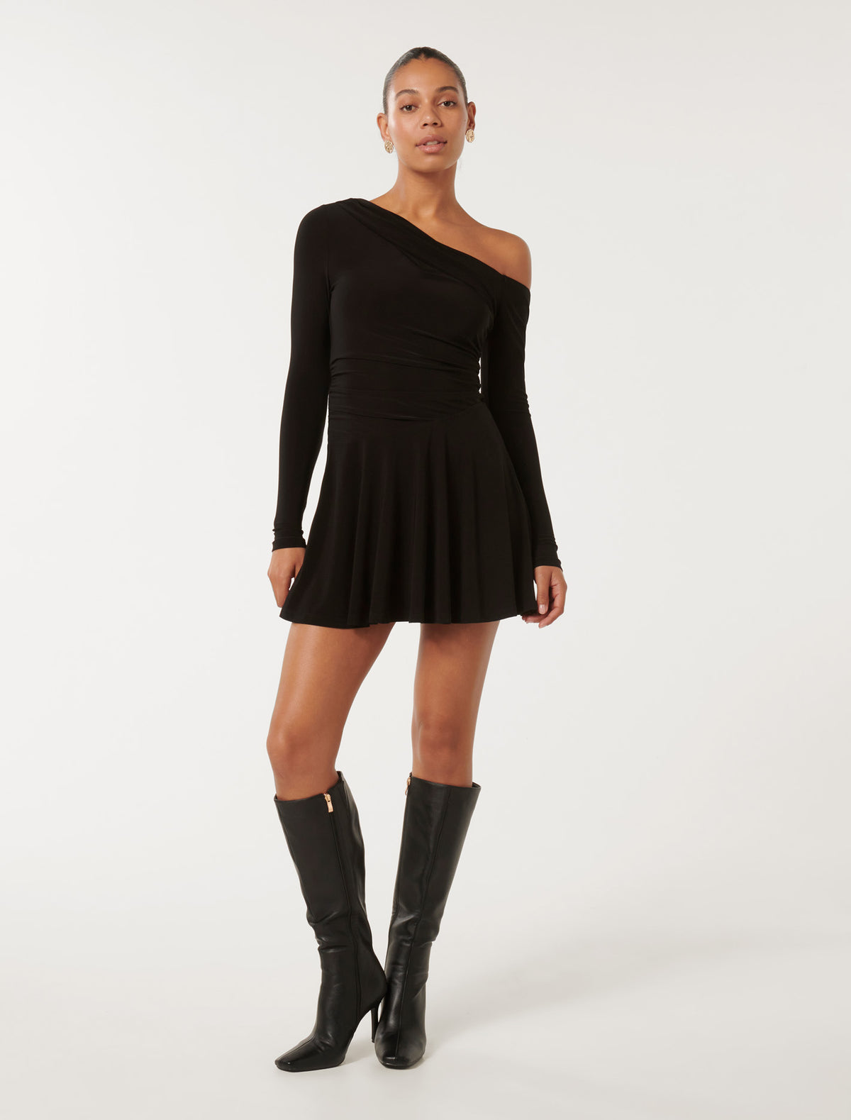 Elise Jersey Twist Mini Black