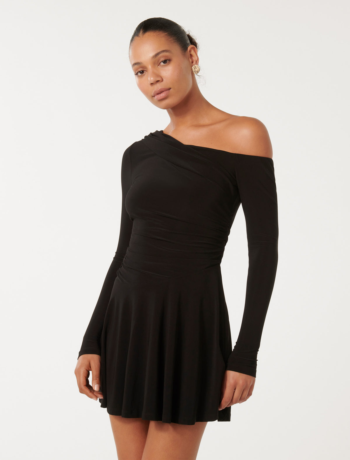 Elise Jersey Twist Mini Black