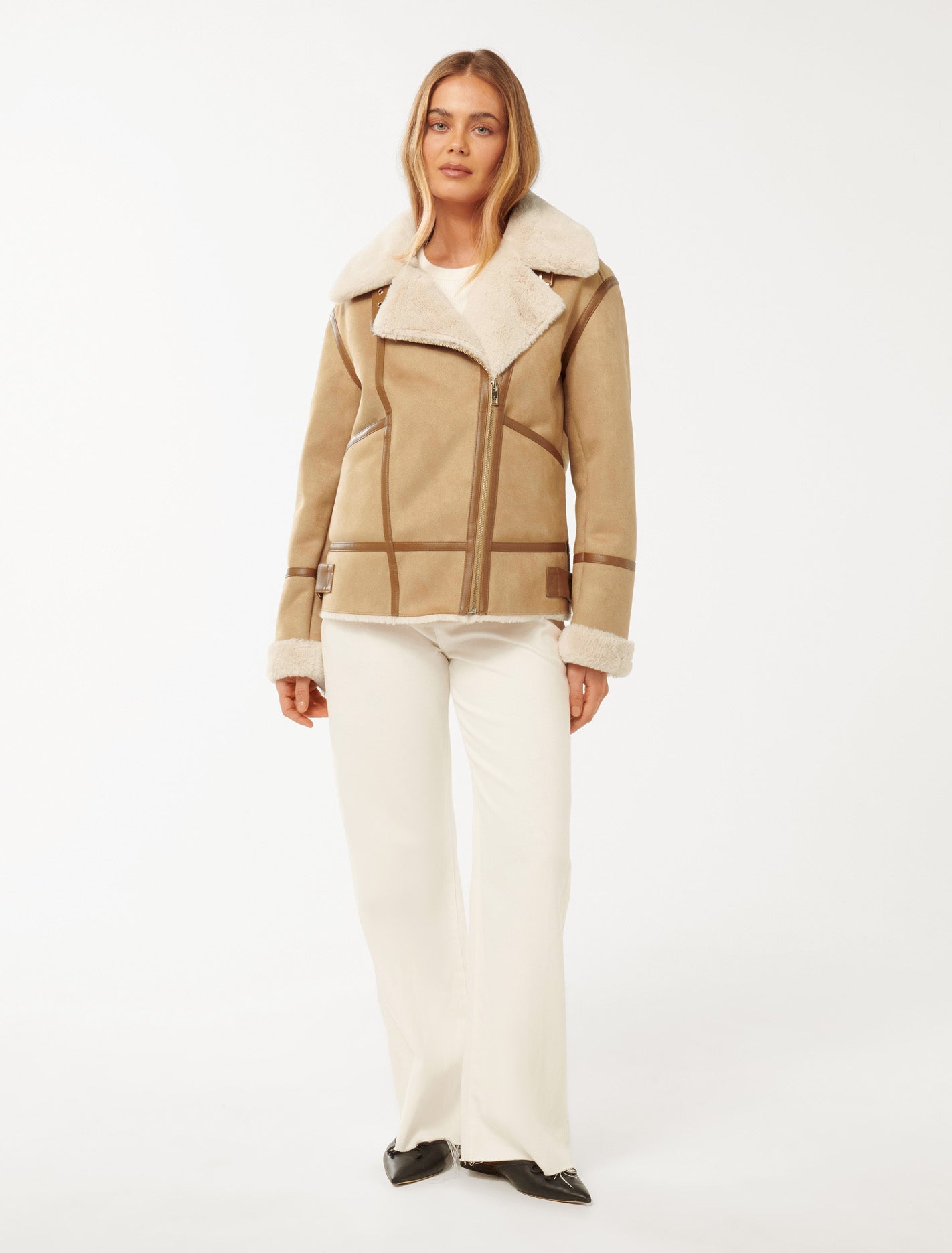 Jen Aviator Jacket Camel