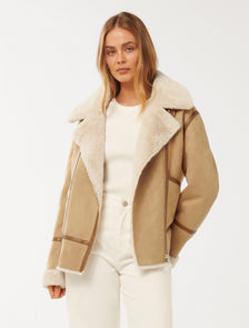Jen Aviator Jacket Camel