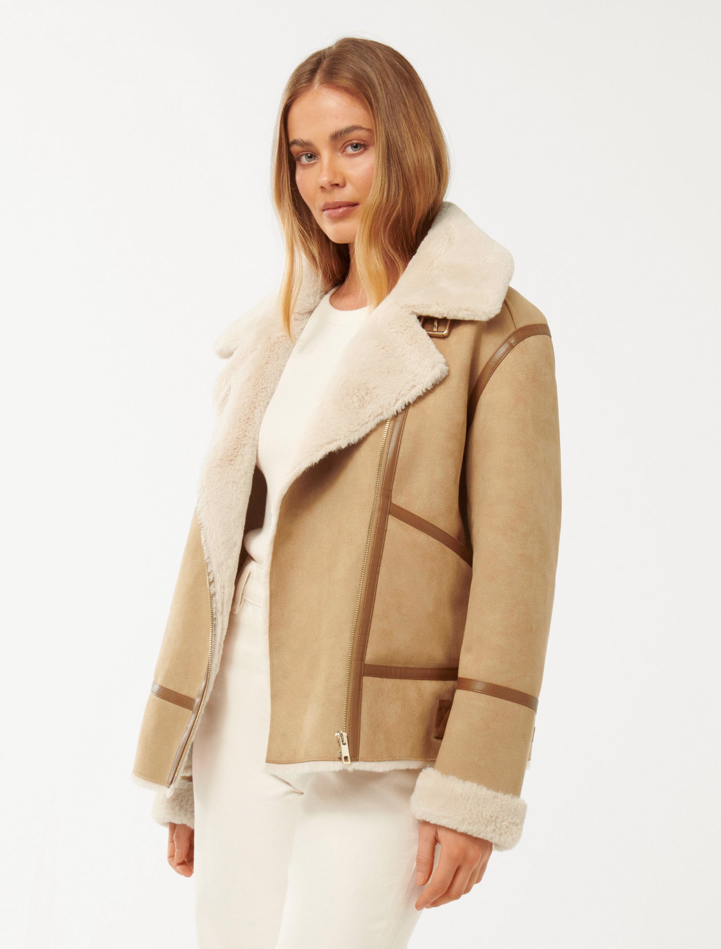 Jen Aviator Jacket Camel