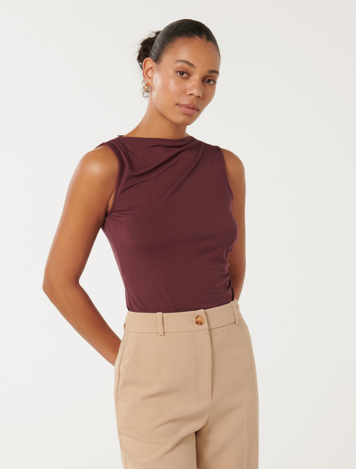 Belle Gathered Top Imperial Port