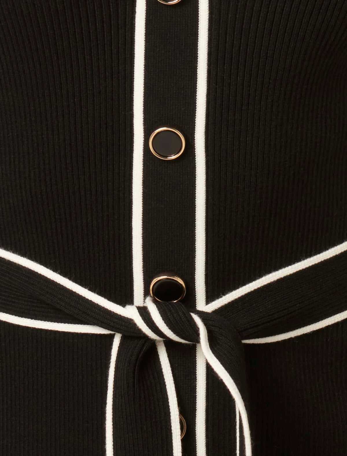 Cindy Petite Tipped S/S A-Line Dress Black