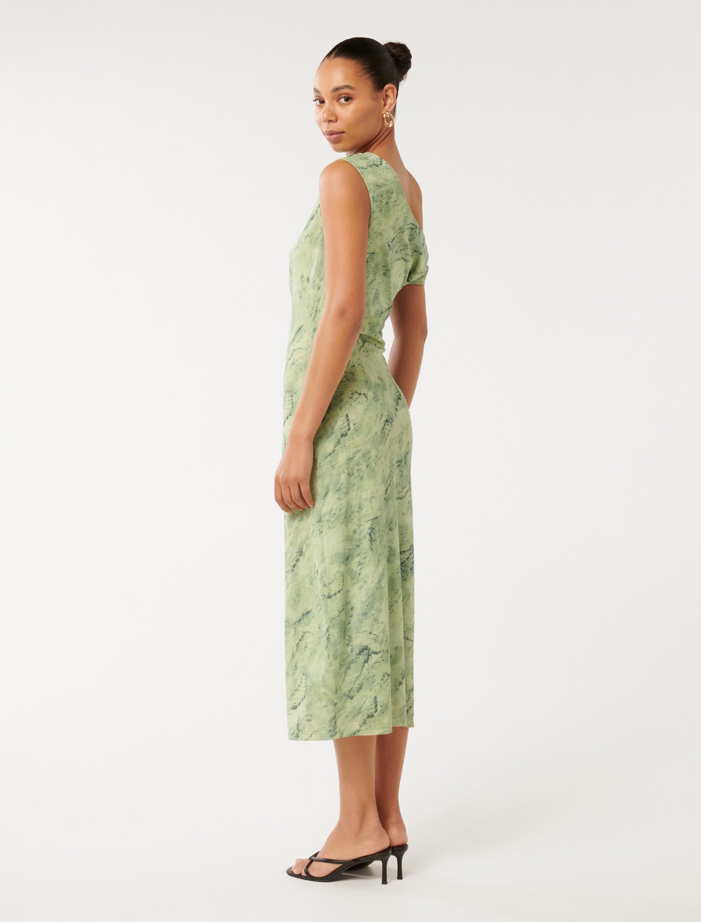 Gracelynn Twist Shoulder Mesh Midi Citrus Serpent