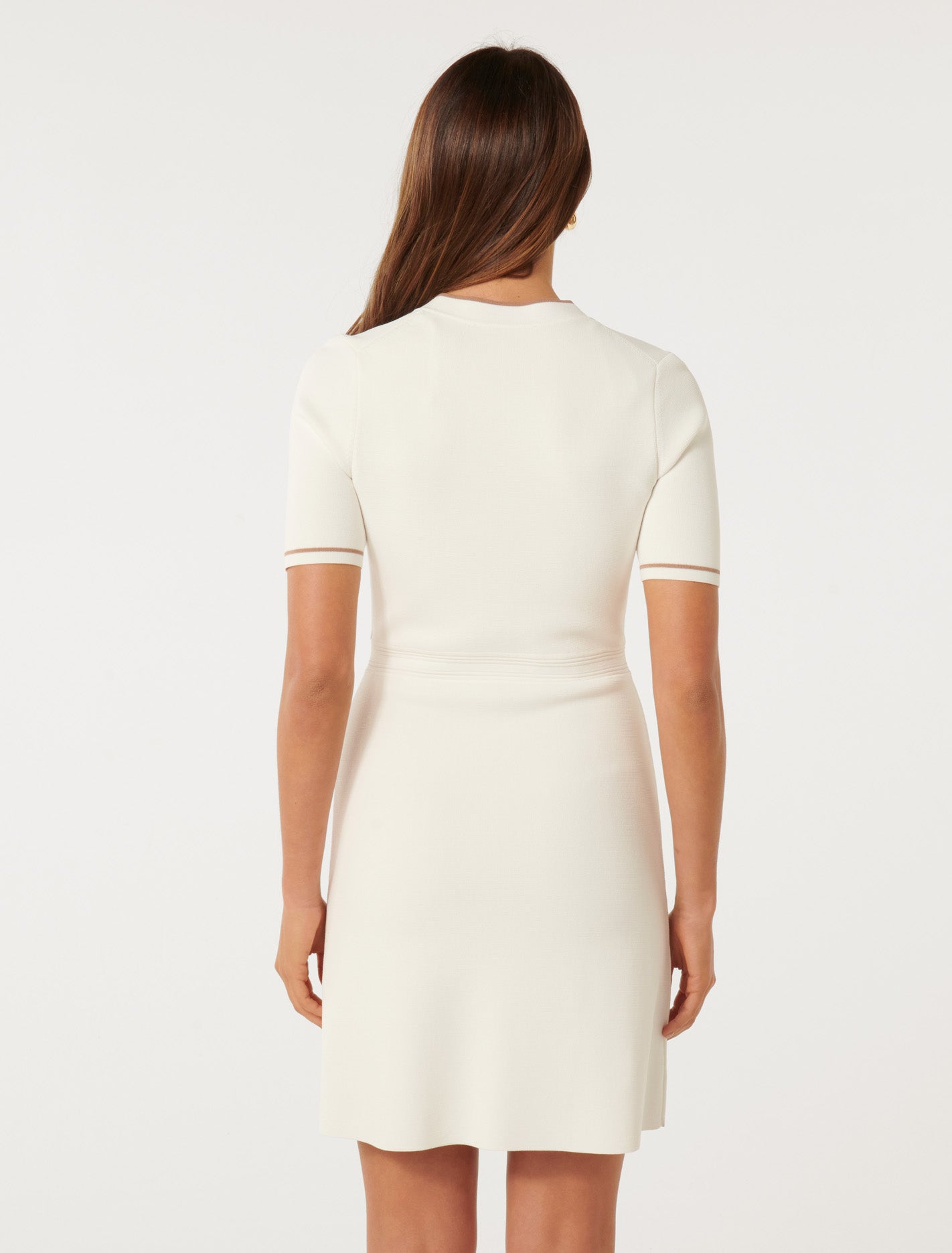 Belle Crepe Knit Dress Porcelain