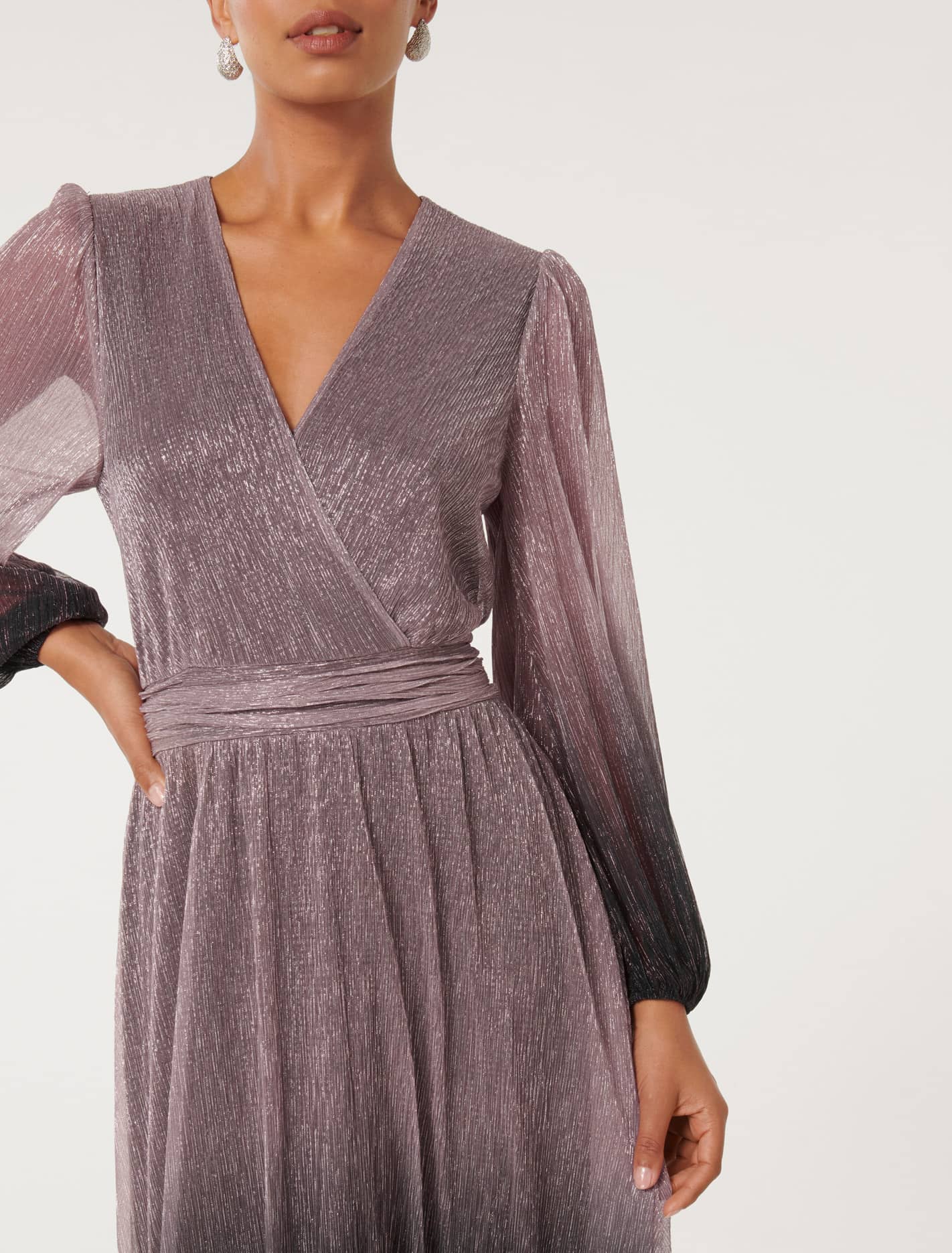 Gisele Ombre Plisse Maxi Blush Dusk Ombre