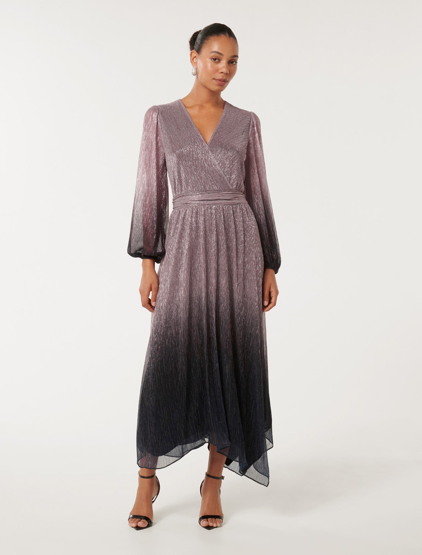 Gisele Ombre Plisse Maxi Blush Dusk Ombre