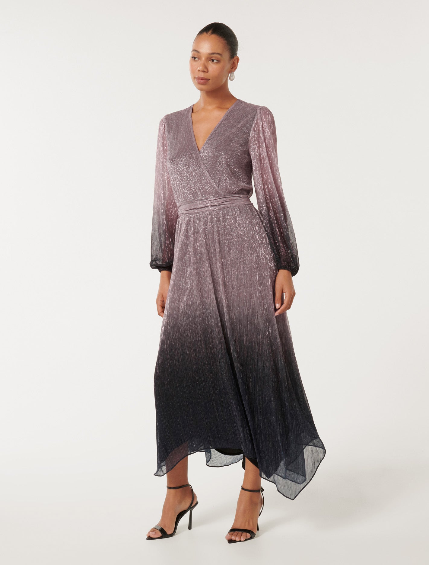 Gisele Ombre Plisse Maxi Blush Dusk Ombre
