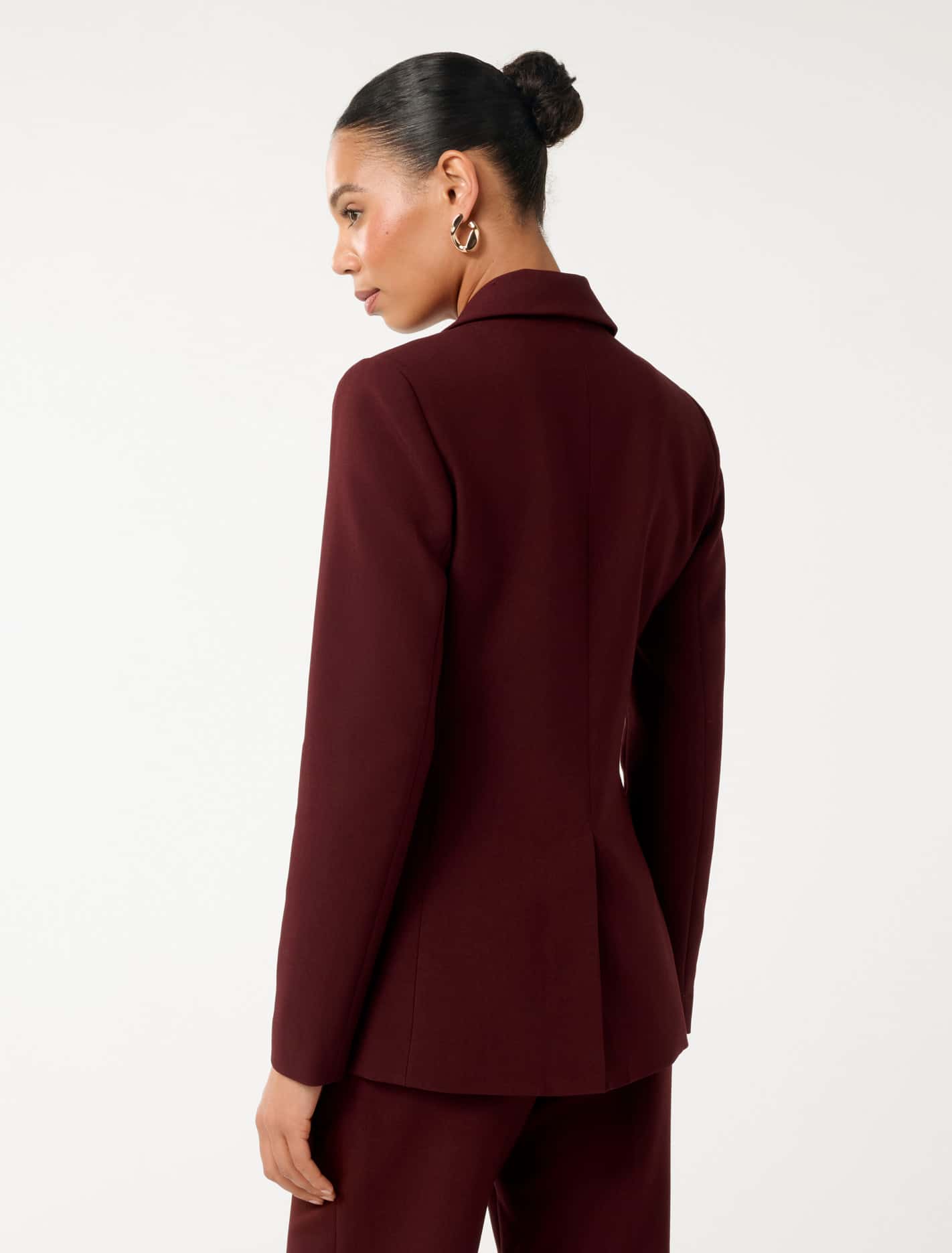 Clarette Nipped Waist Blazer Dark Cherry Suit