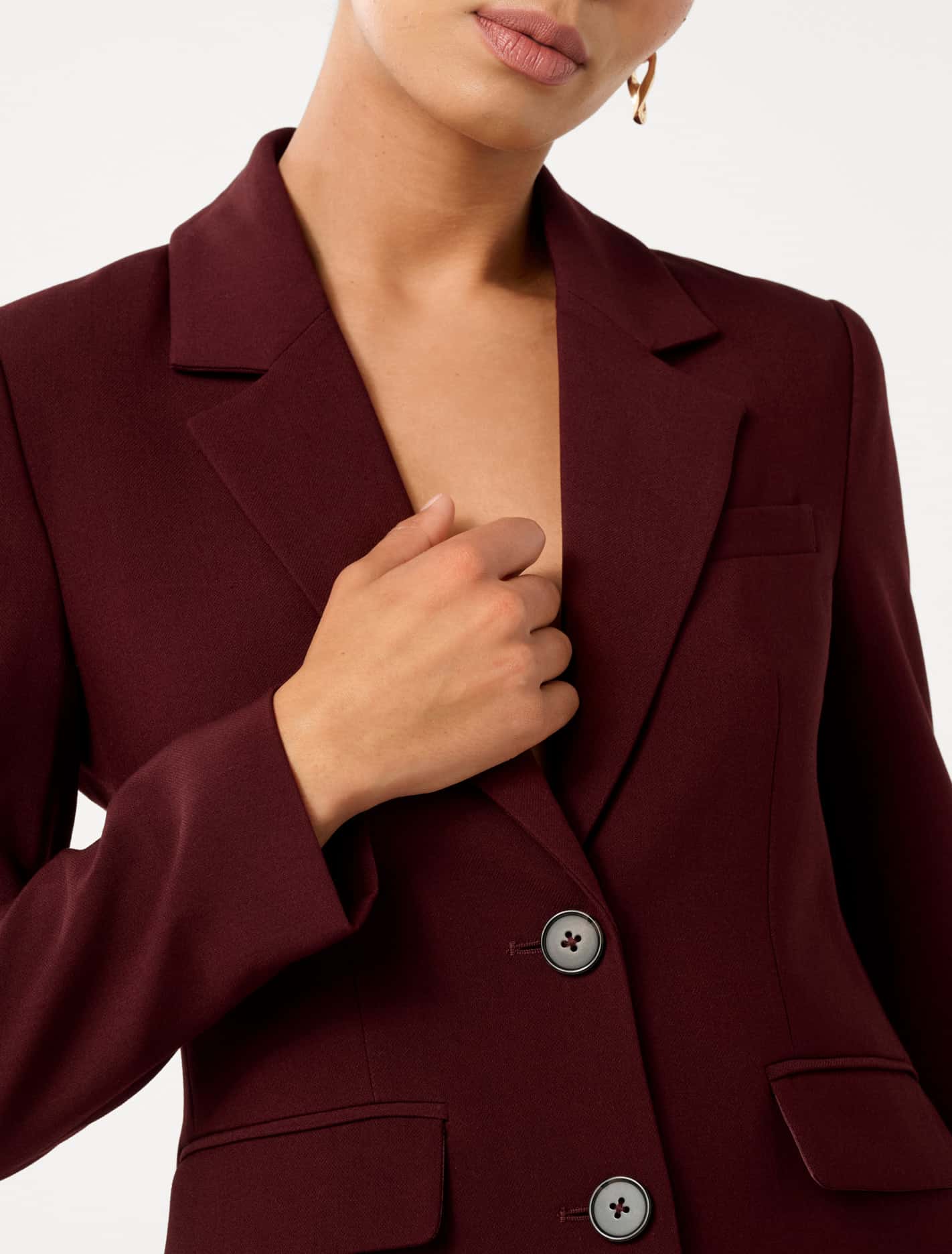 Clarette Nipped Waist Blazer Dark Cherry Suit