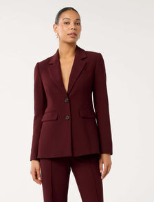 Clarette Nipped Waist Blazer Dark Cherry Suit