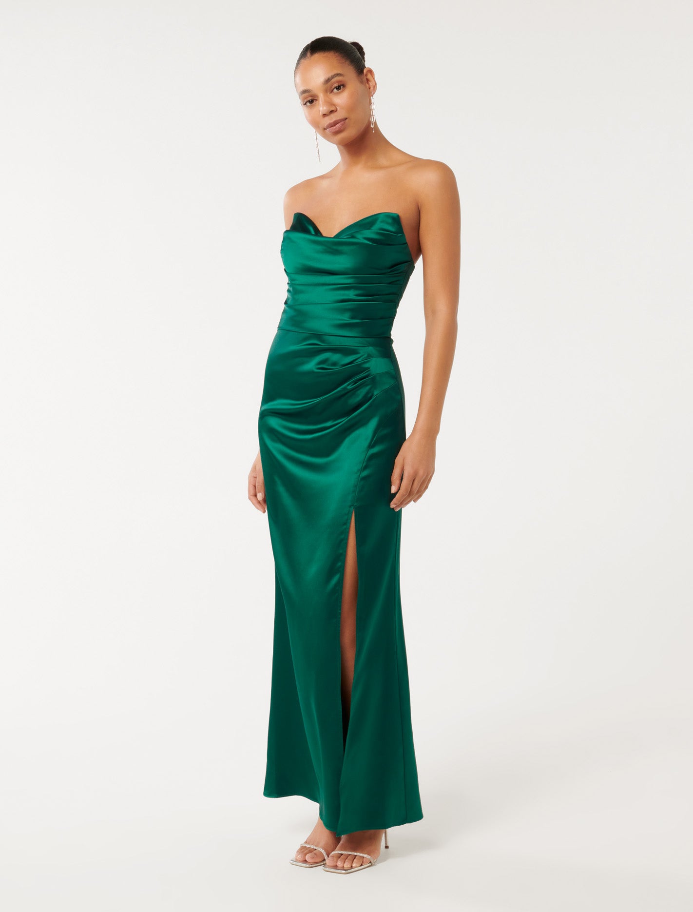 Daria Strapless Gown Hunter