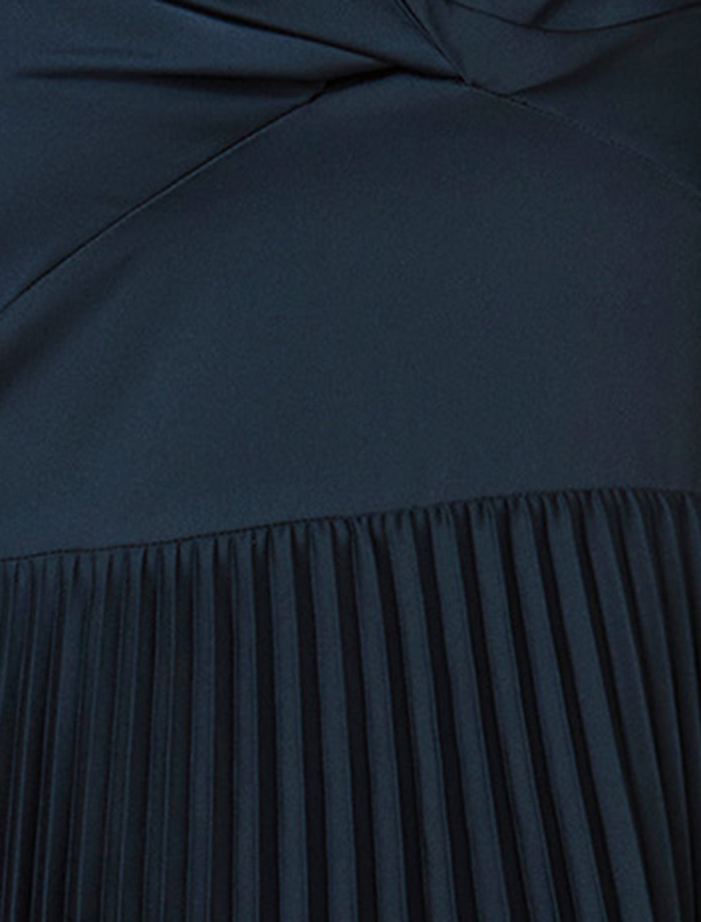 Chloe Pleated Midi Dress Deep Navy