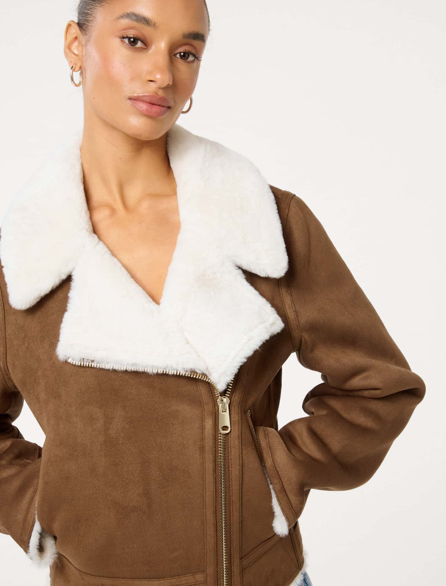 Montana Petite Aviator Jacket Chocolate