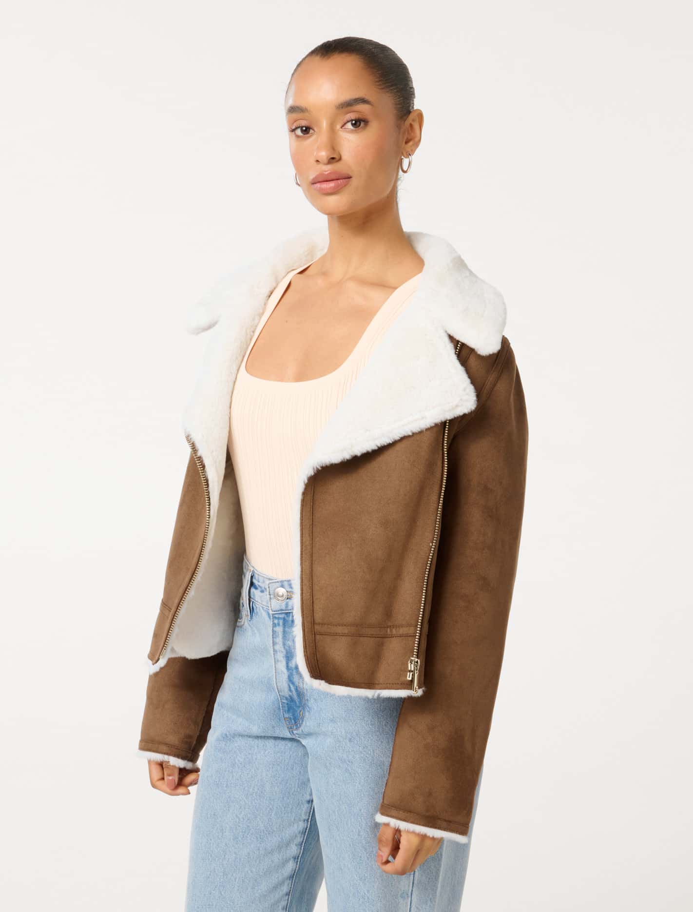 Montana Petite Aviator Jacket Chocolate