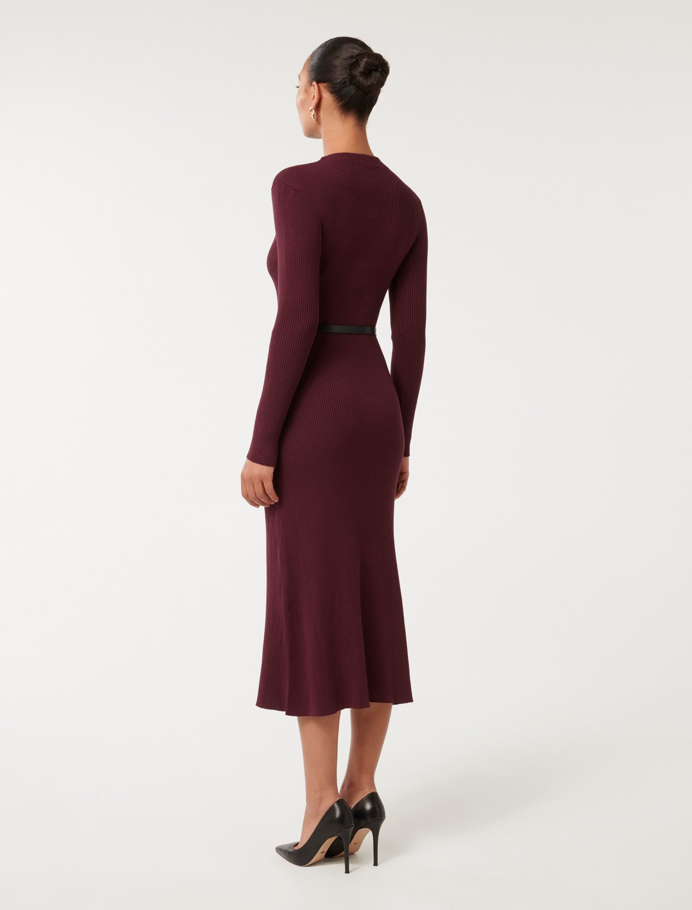 Leena Snaffle Belted Midi Dress Imperial Port