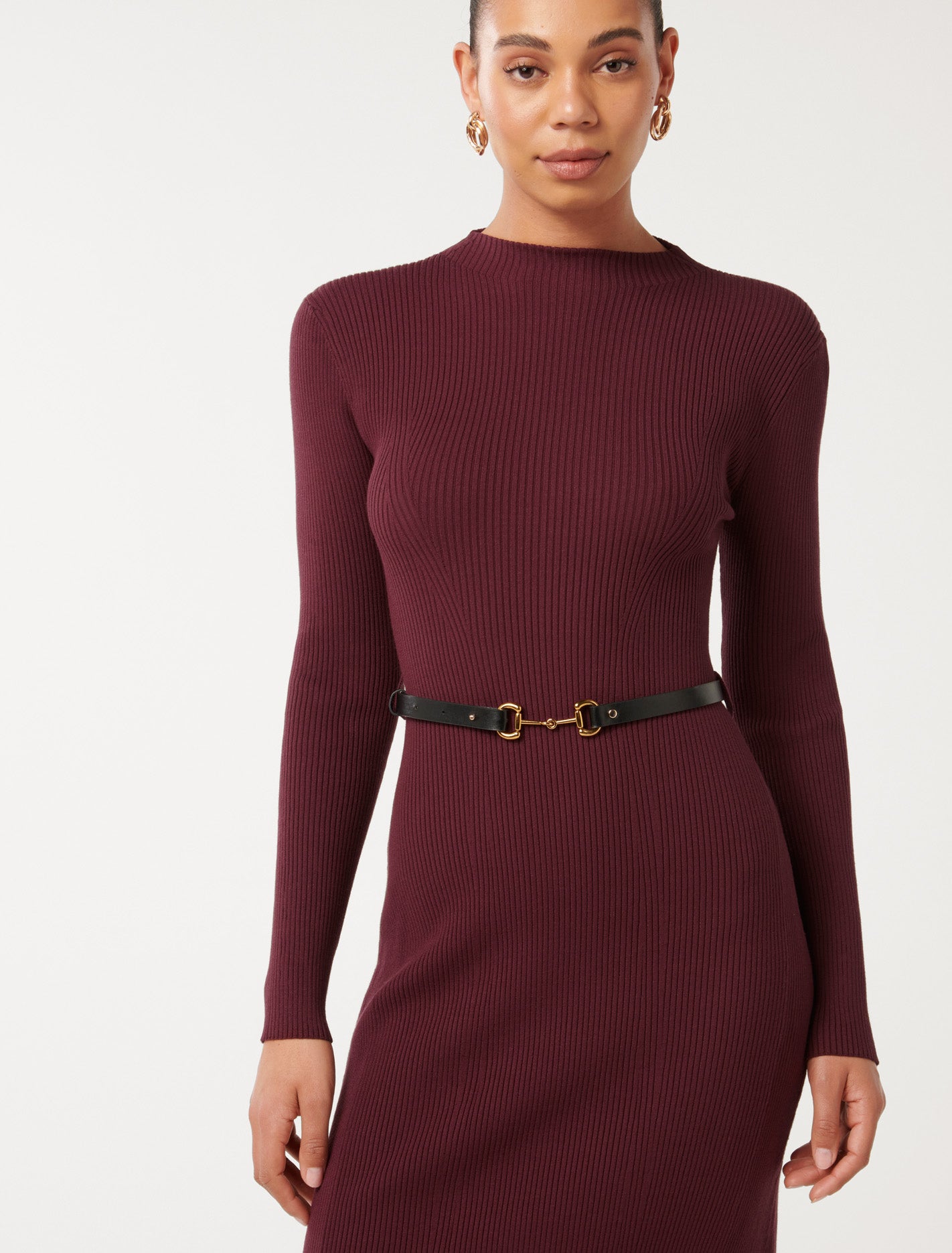 Leena Snaffle Belted Midi Dress Imperial Port