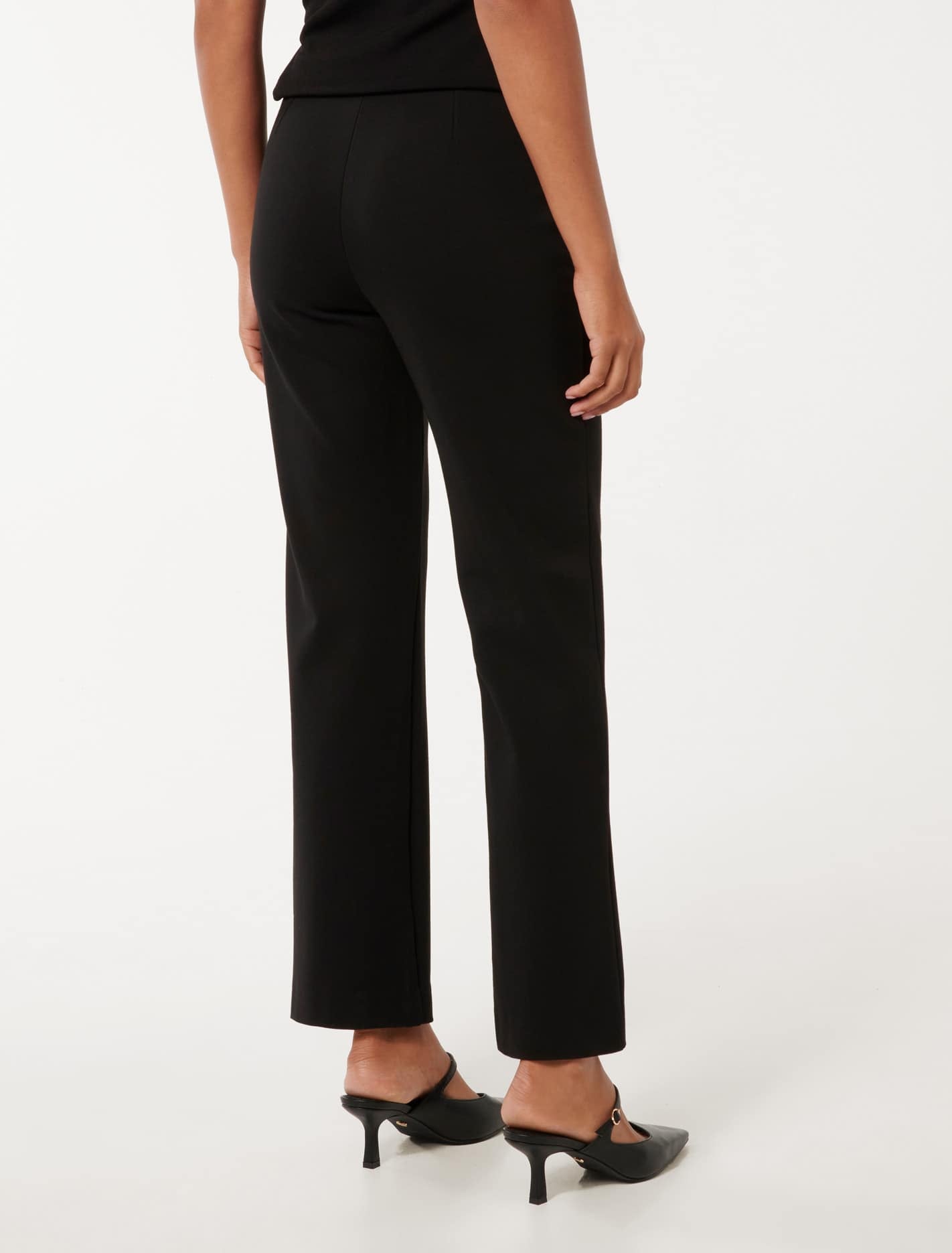 Percy Crop Ponte Pant Black