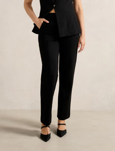 Percy Crop Ponte Pant Black