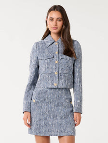 Marley Boucle Jacket Blue Boucle Suit