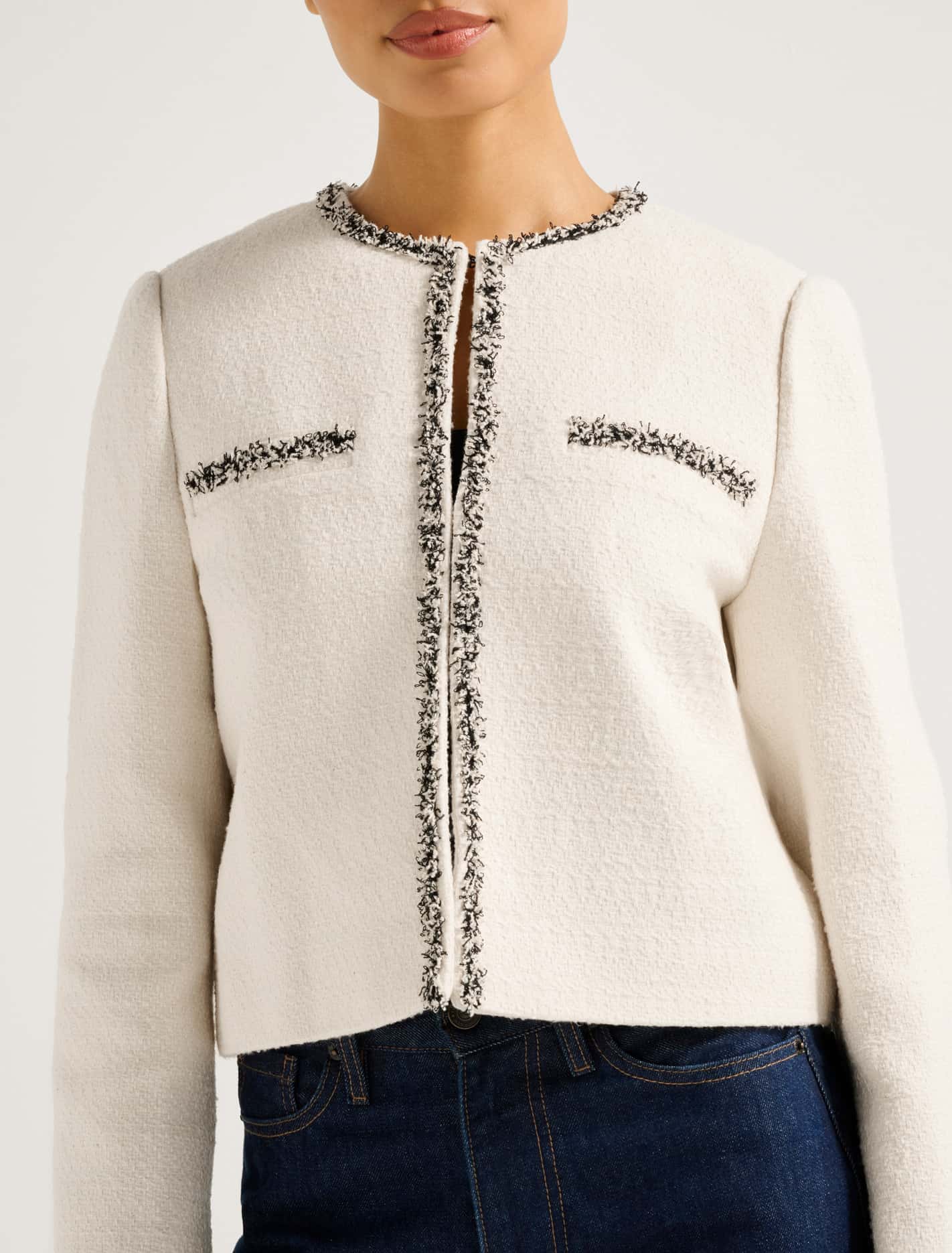 Marie Boucle Jacket Cream