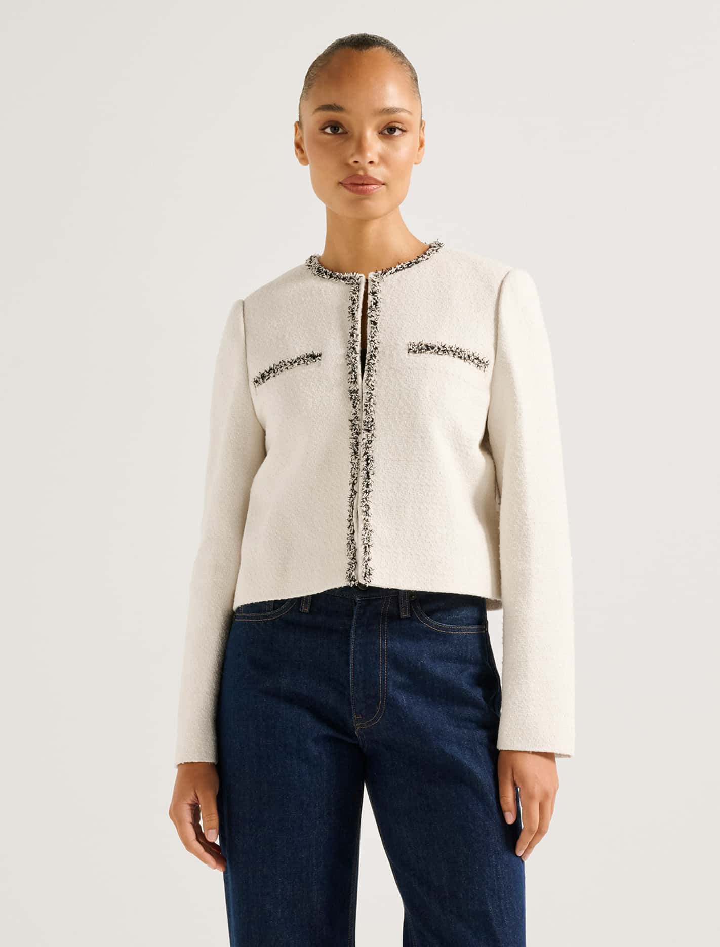 Marie Boucle Jacket Cream