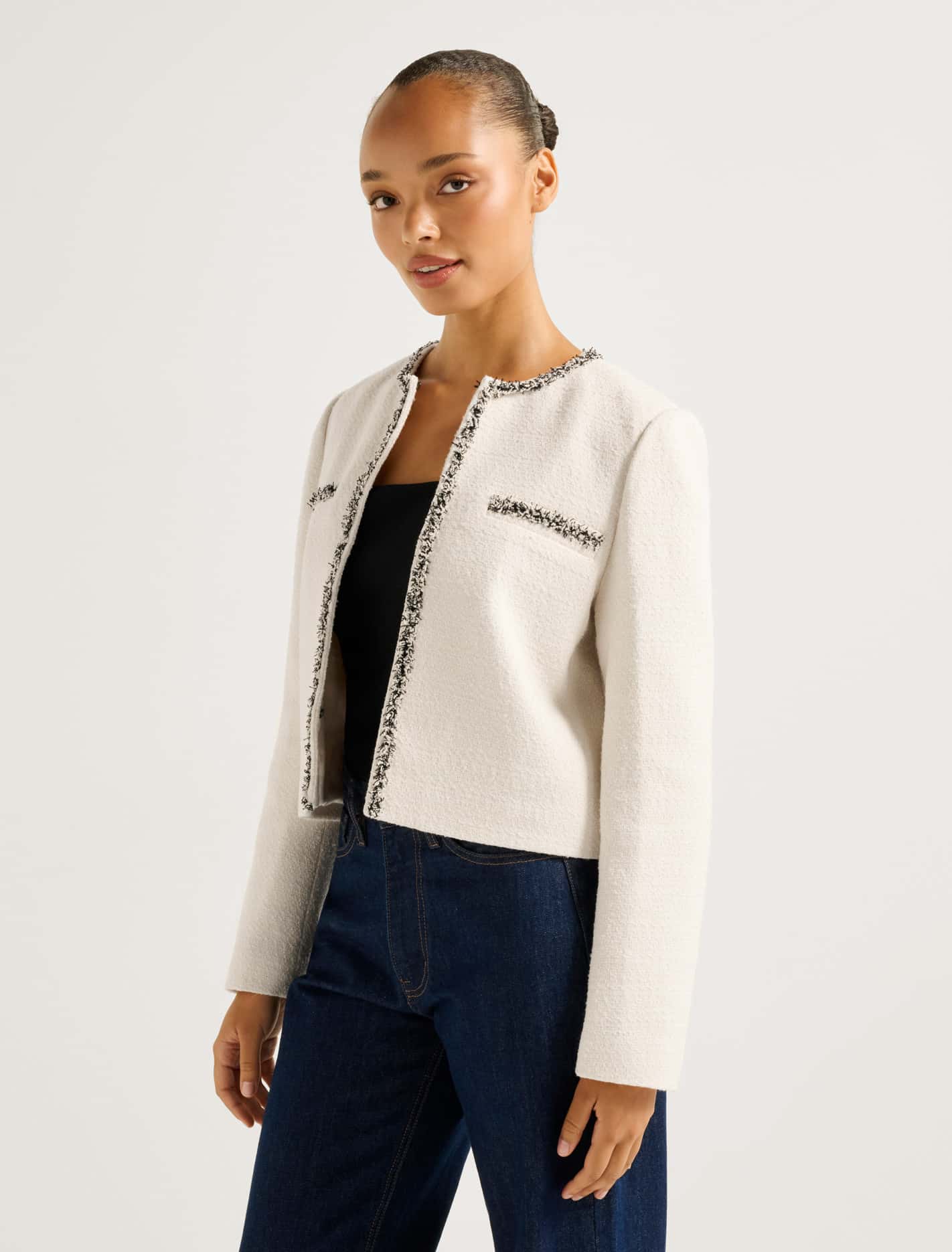 Marie Boucle Jacket Cream