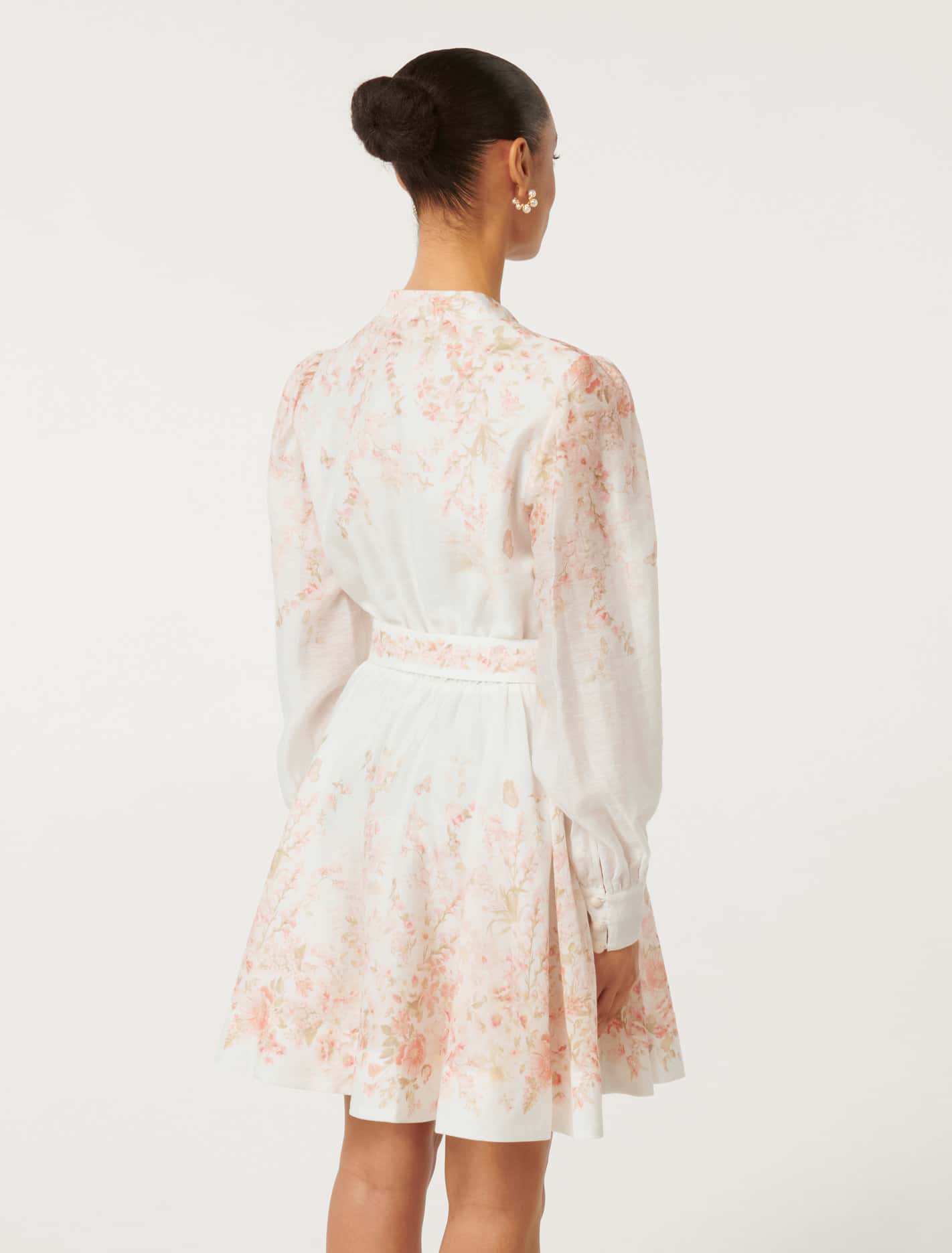 Anastasia Petite Printed Mini Dress Coral Oxley Floral