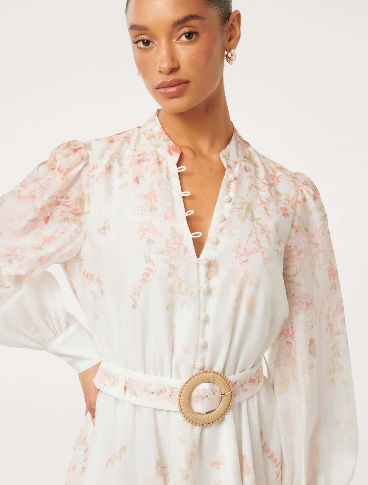 Anastasia Petite Printed Mini Dress Coral Oxley Floral