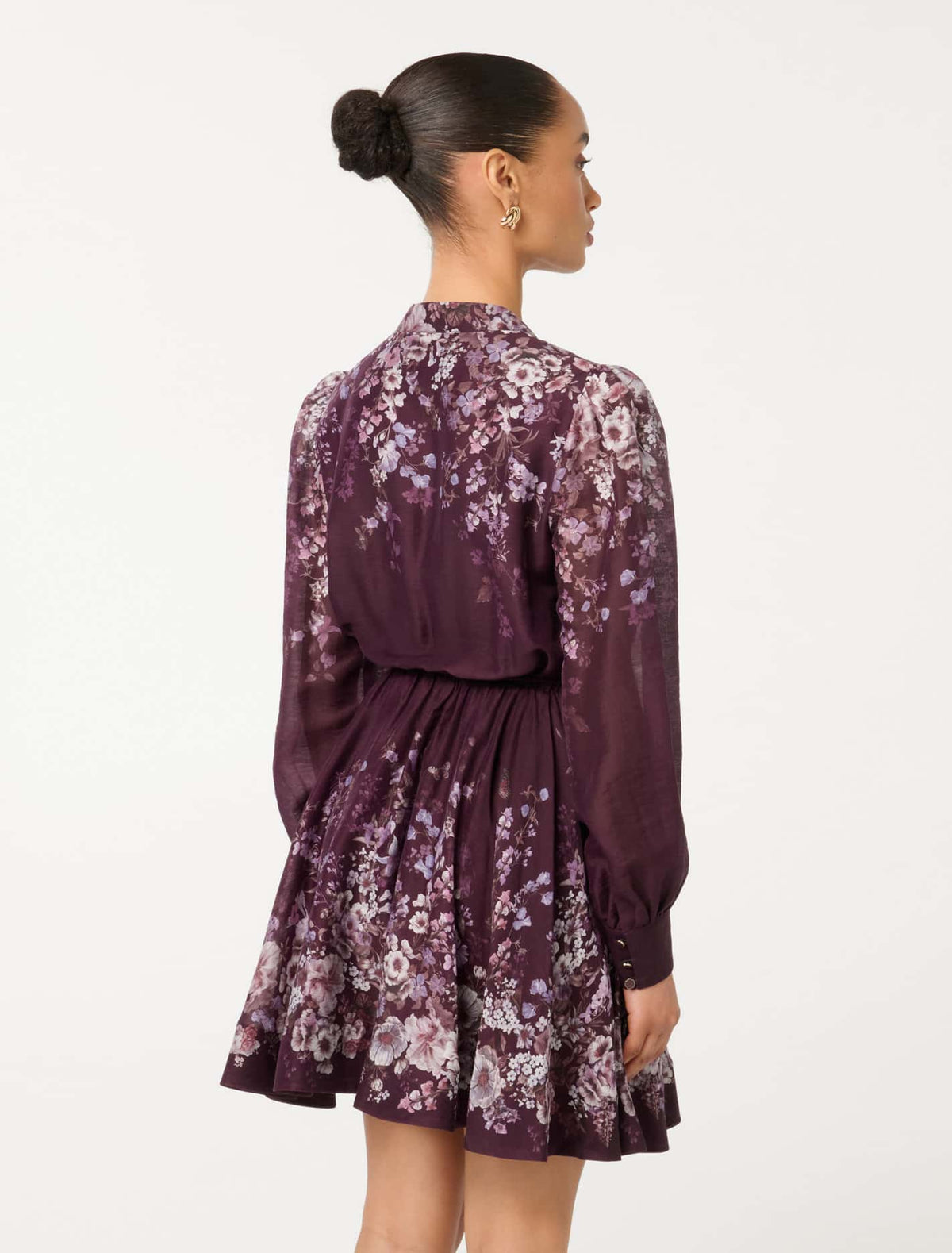 Anastasia Petite Printed Skater Mini Berry Oxley Floral
