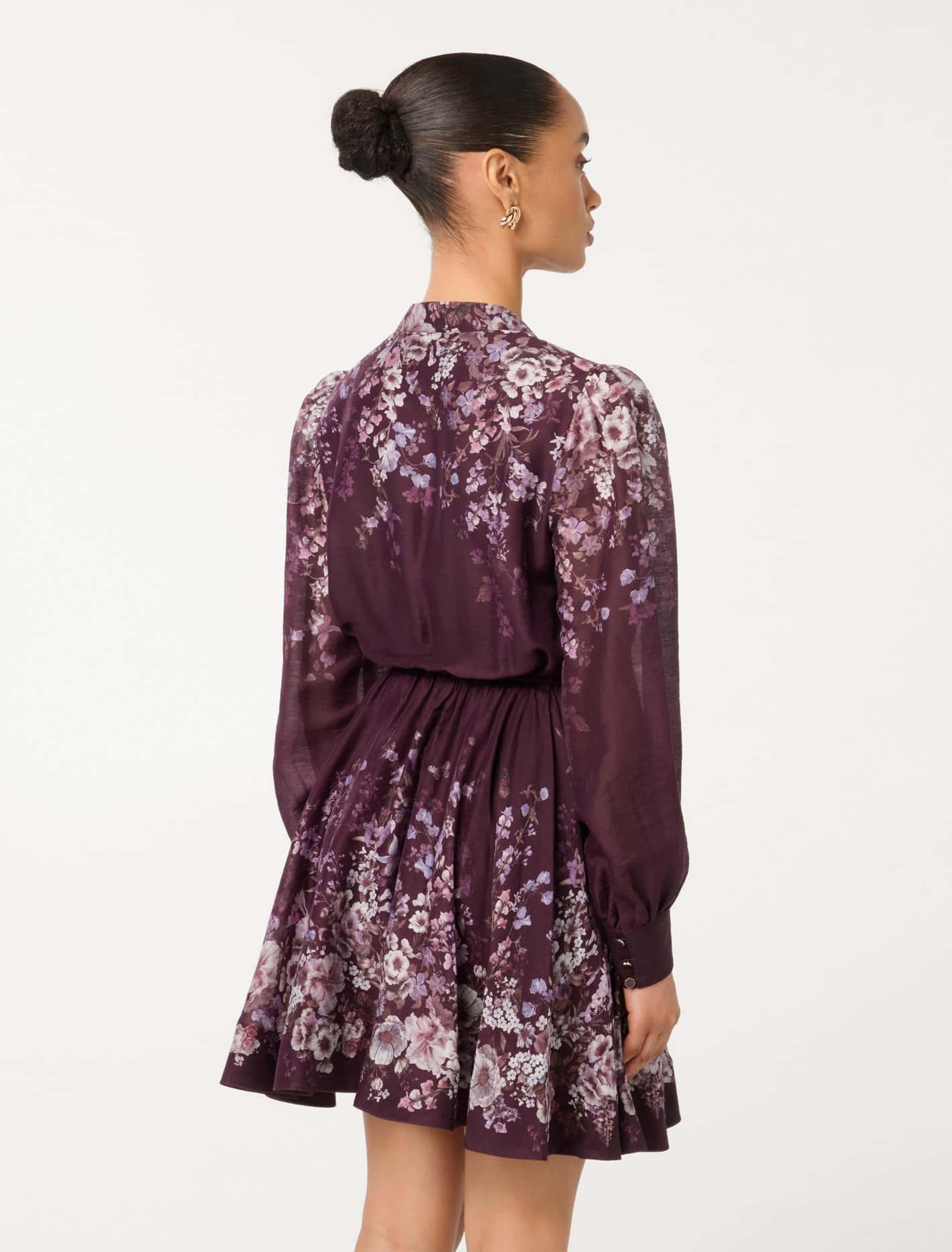 Anastasia Petite Printed Skater Mini Berry Oxley Floral