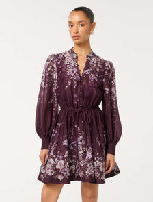 Anastasia Petite Printed Skater Mini Berry Oxley Floral