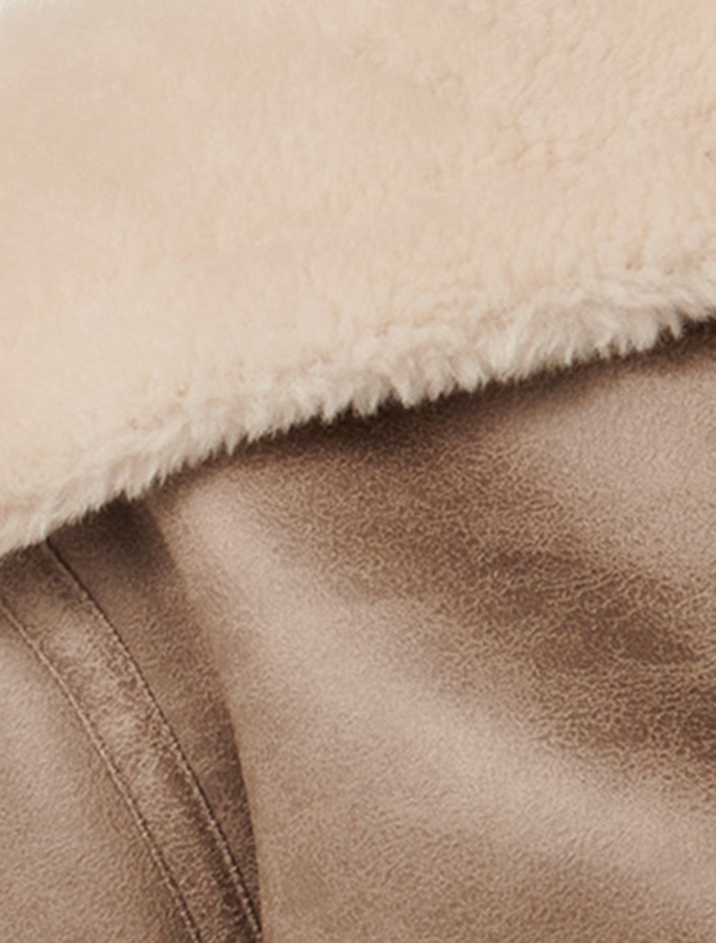 Jamie Shearling Aviator Jacket Brown/Cream