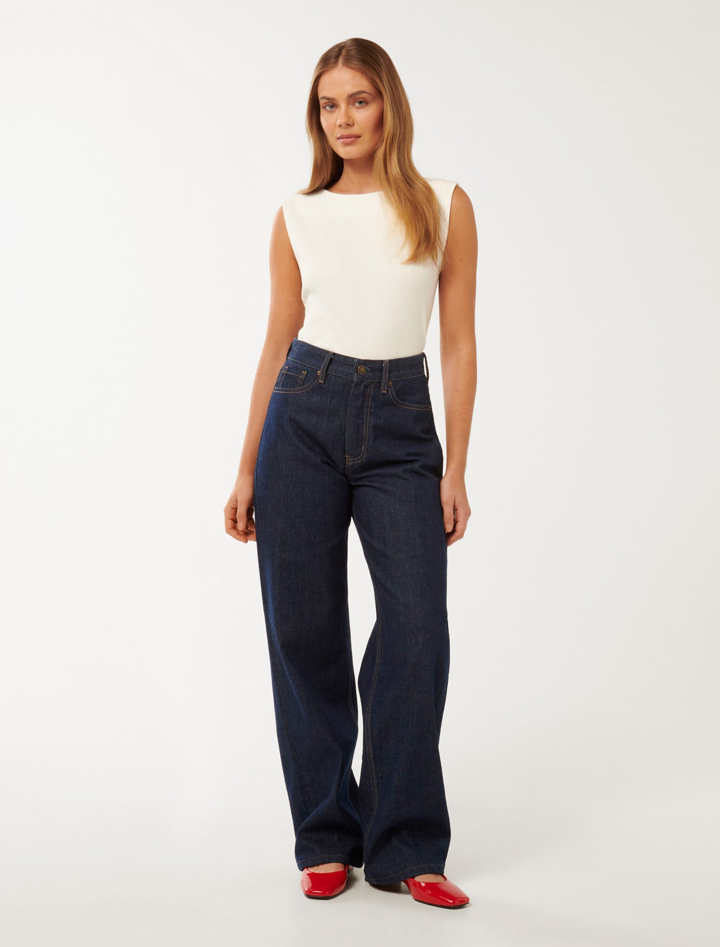 Francis Boat-Neck Tank Top Porcelain