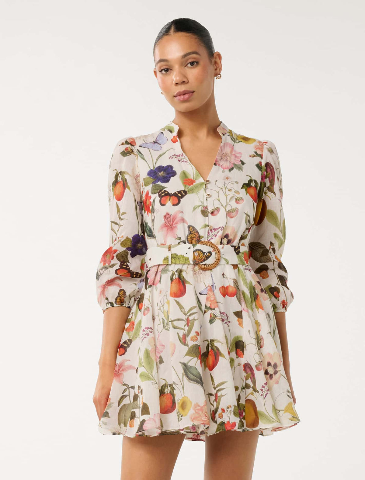 Wesley Printed Skater Mini Dress Helston Floral