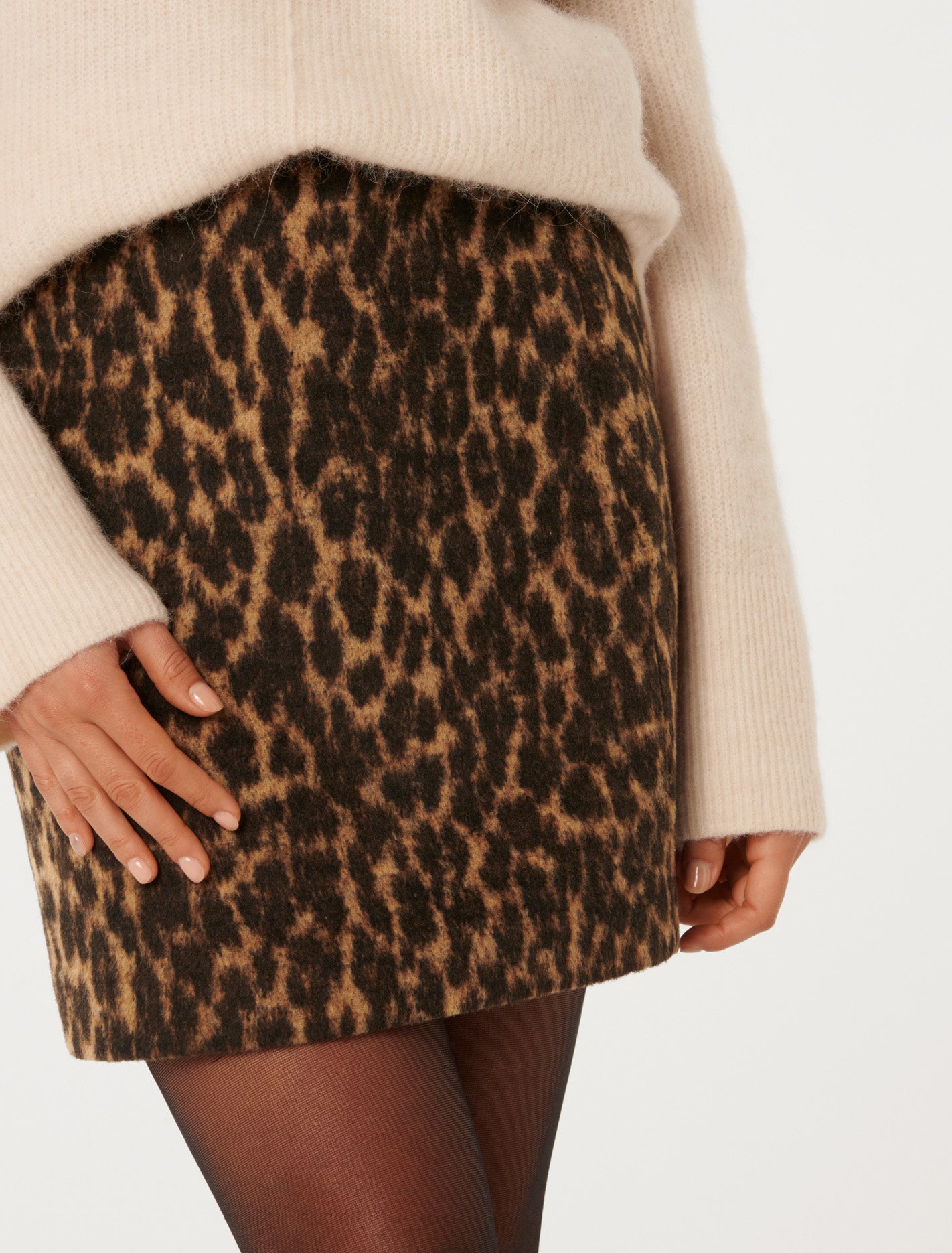 Marita Mini Skirt Leopard Print
