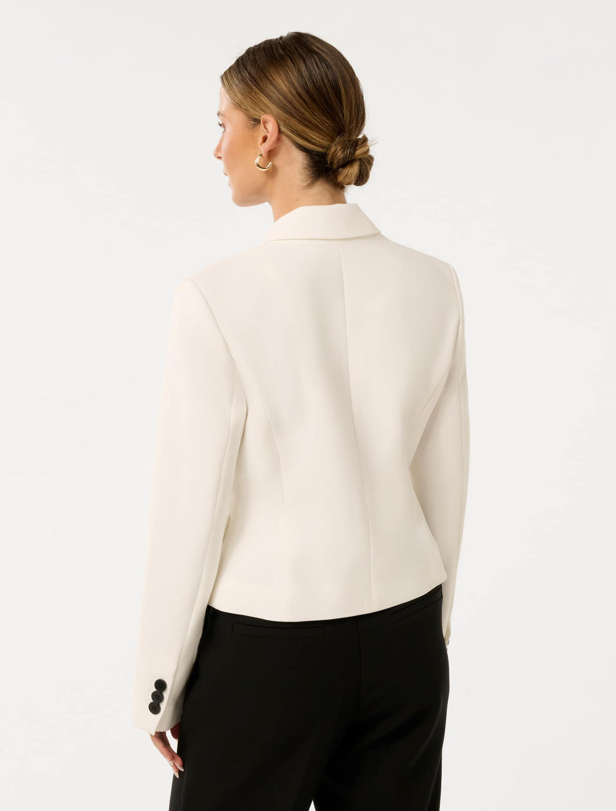 Elleanor Petite Two Button Blazer Cream
