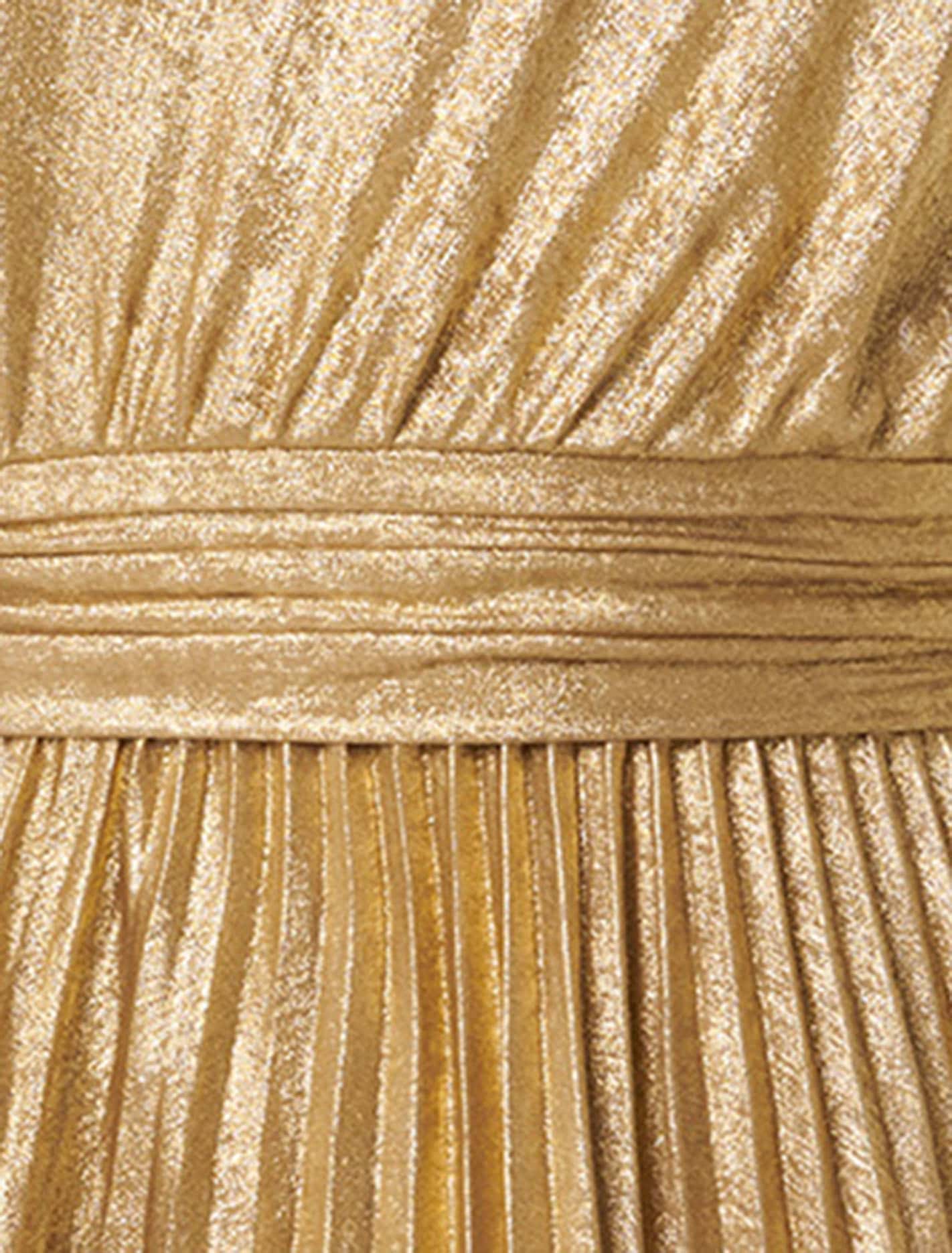 Jayla Metallic One Shoulder Maxi Dress Gold