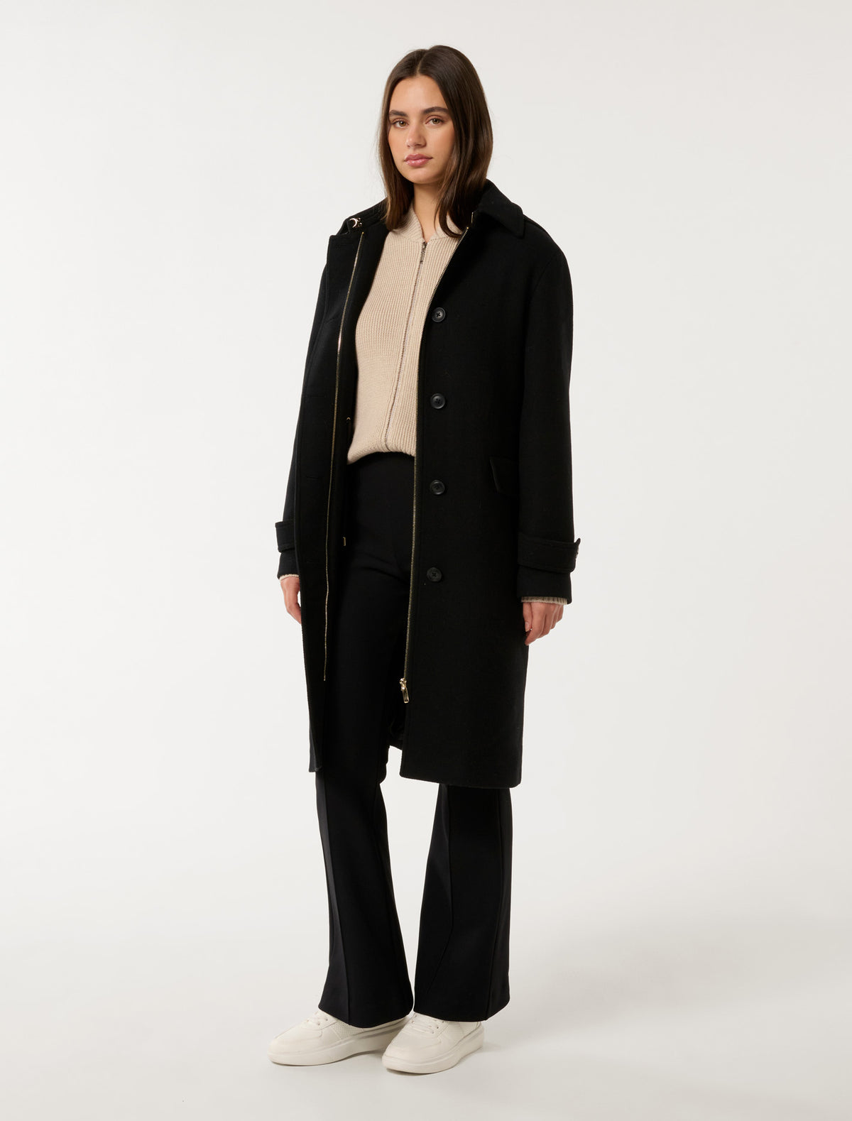 Tommy Parka Duffle Coat  Black