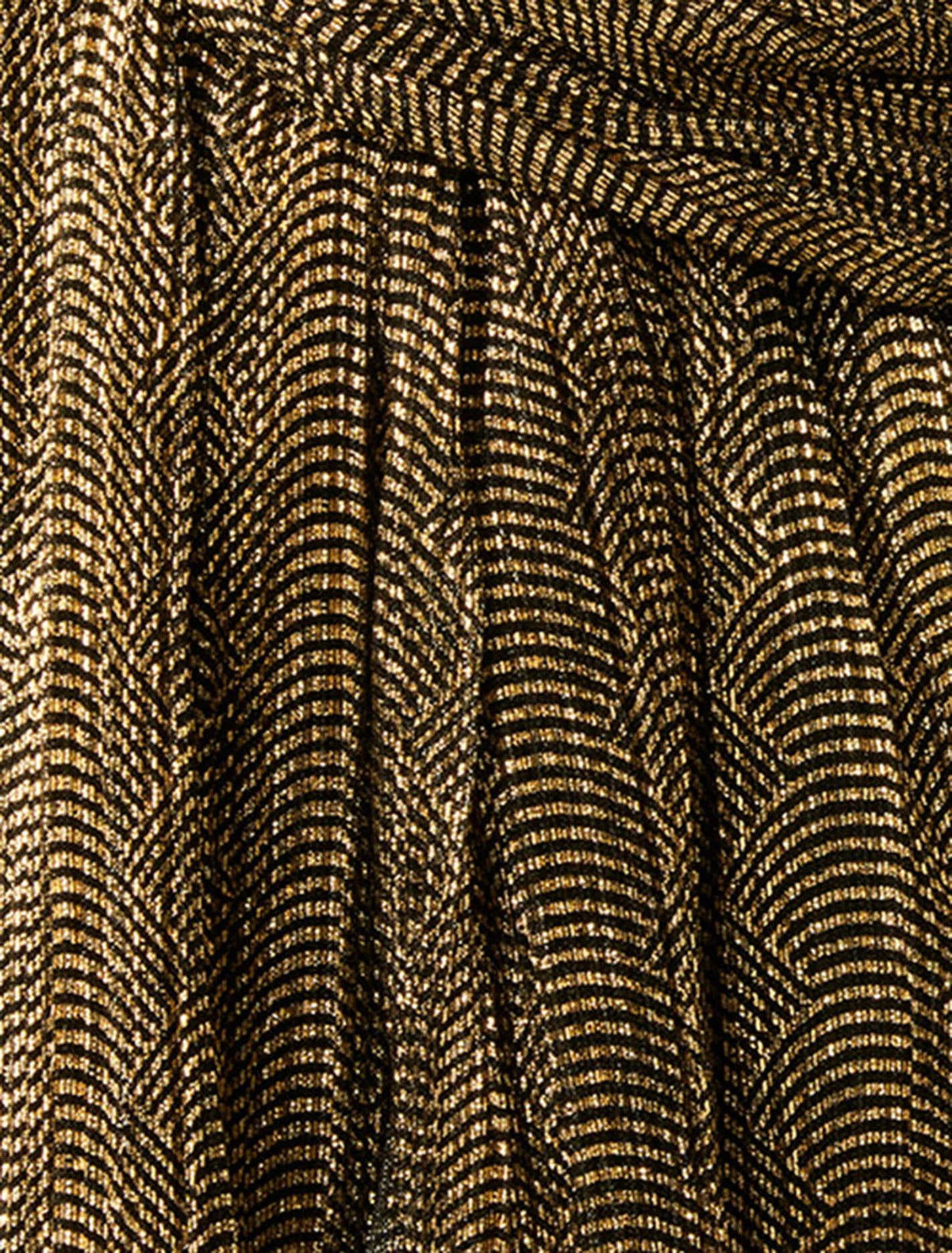 Cassidy Metallic Plisse Top Black & Gold