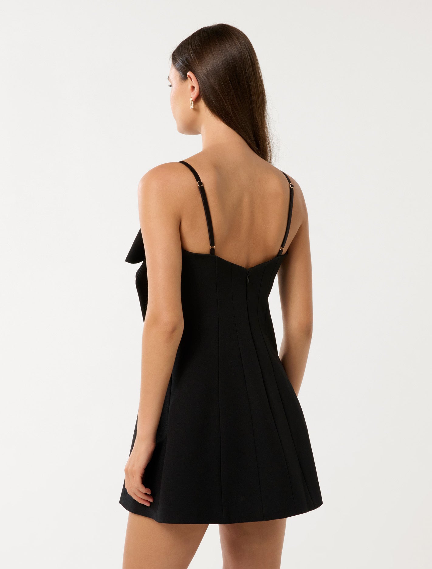 Hayley Bow Front Mini Dress Black