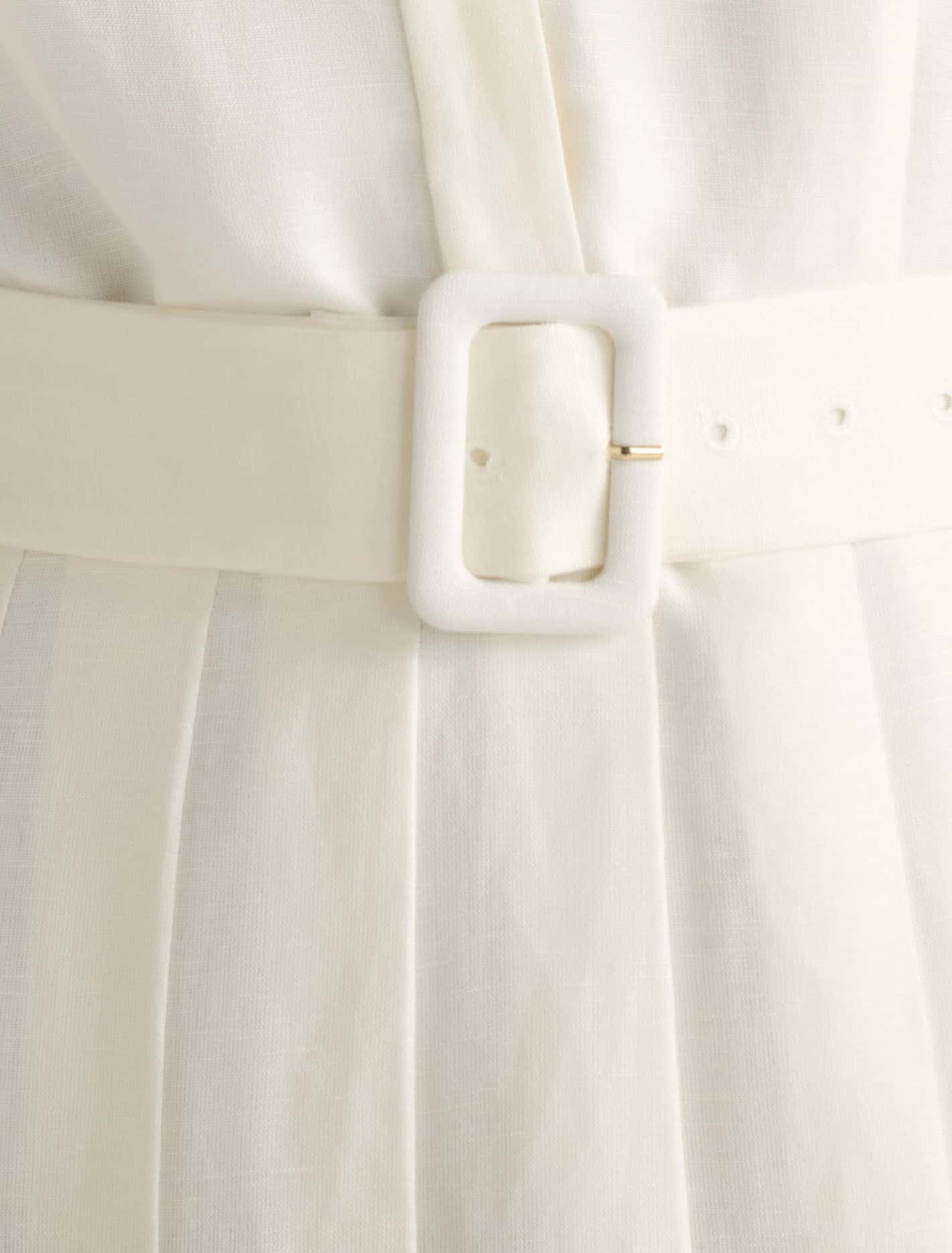 Lindsey Linen Tennis Dress Porcelain