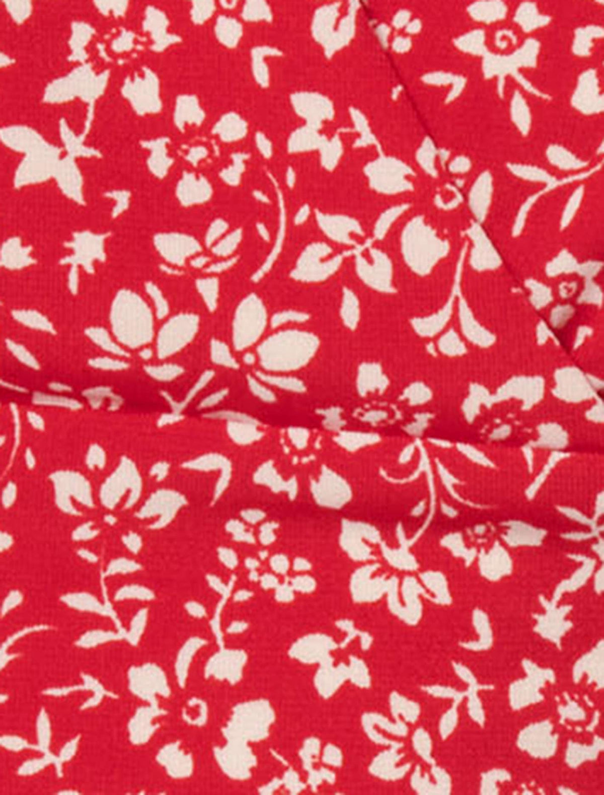 Lulu Printed Flutter Sleeve Top Red Park Ditsy