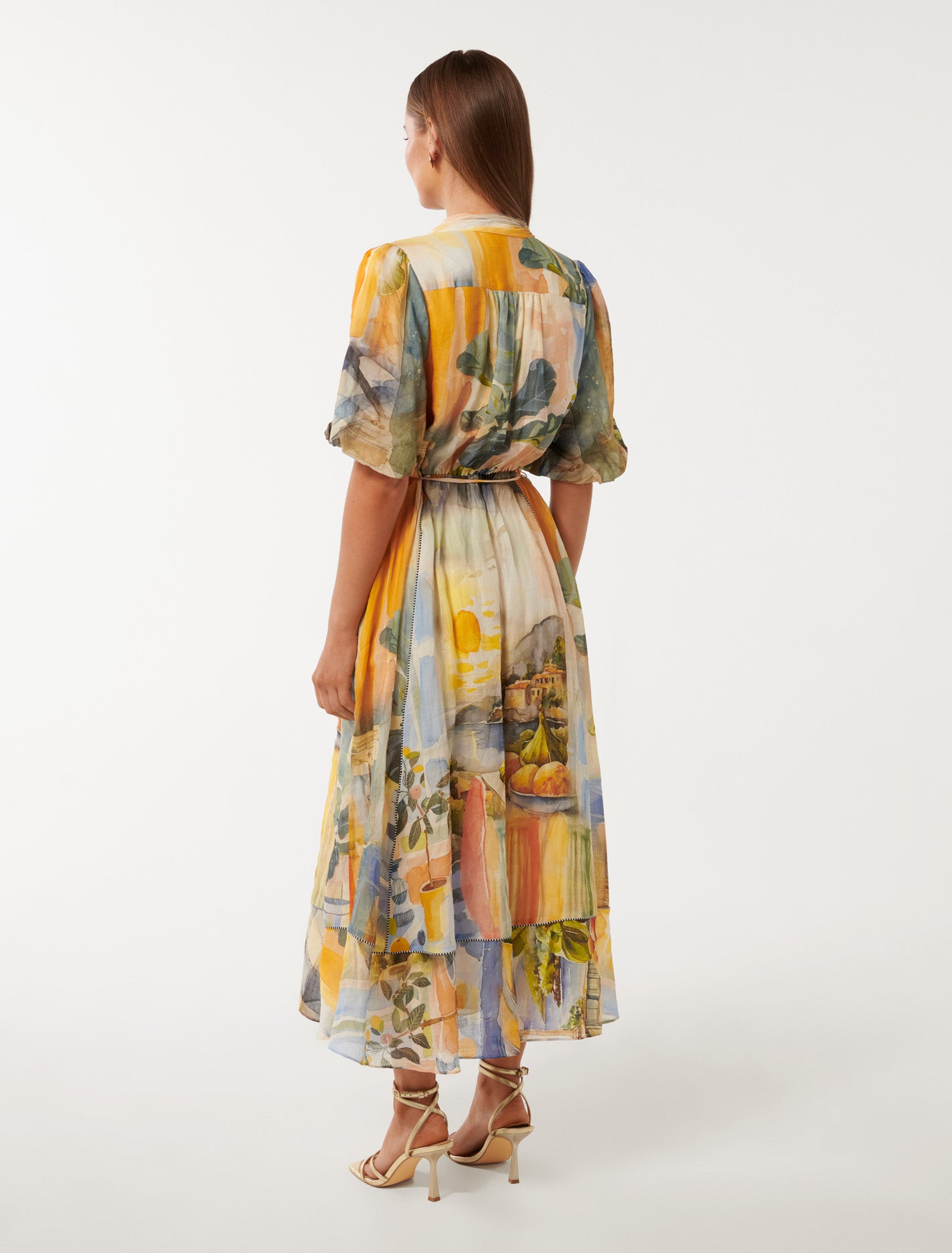 Viola Printed Midi Dress Tuscan Holiday