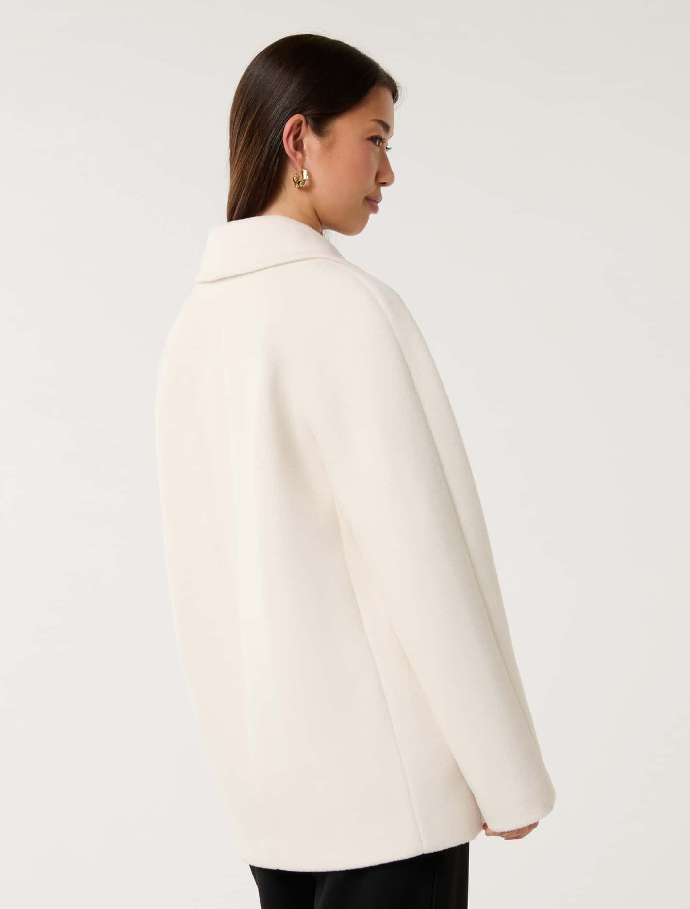 Bianca DB Mid Length Coat Cream