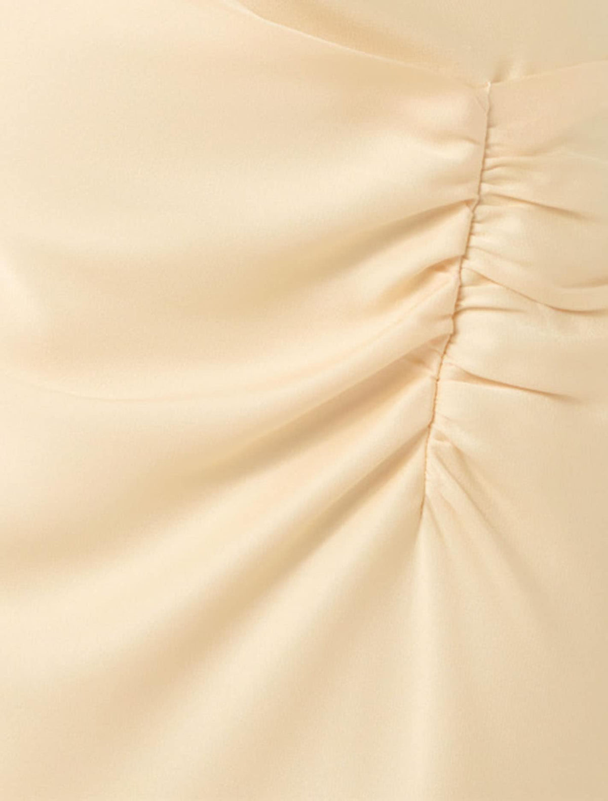 Ava Draped Satin Maxi Dress Vanilla Custard