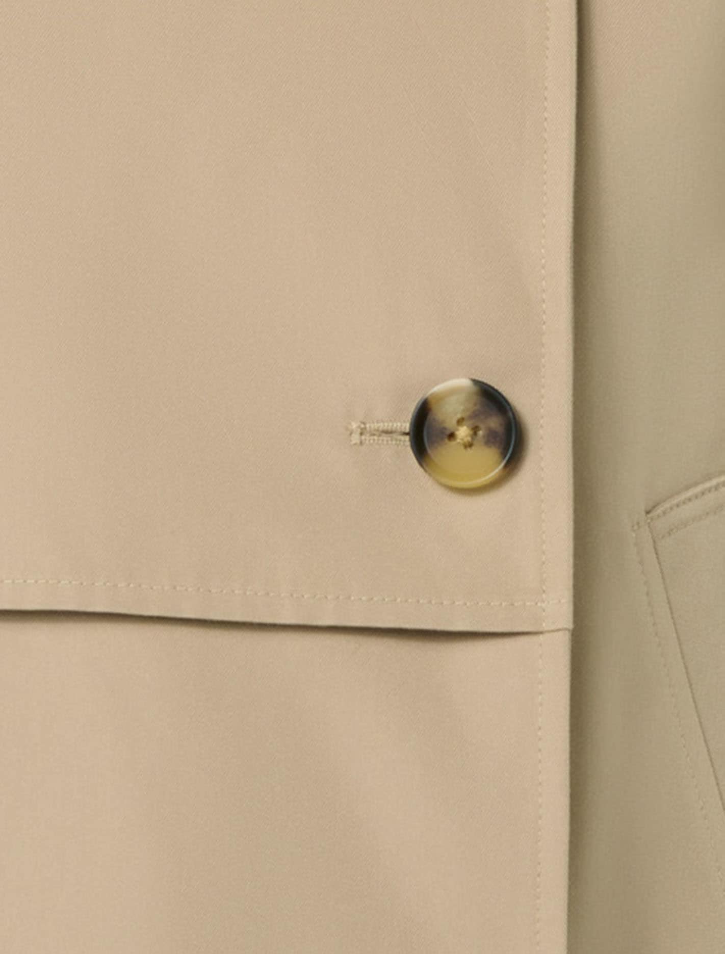 Ebony Cropped Trench Coat Camel
