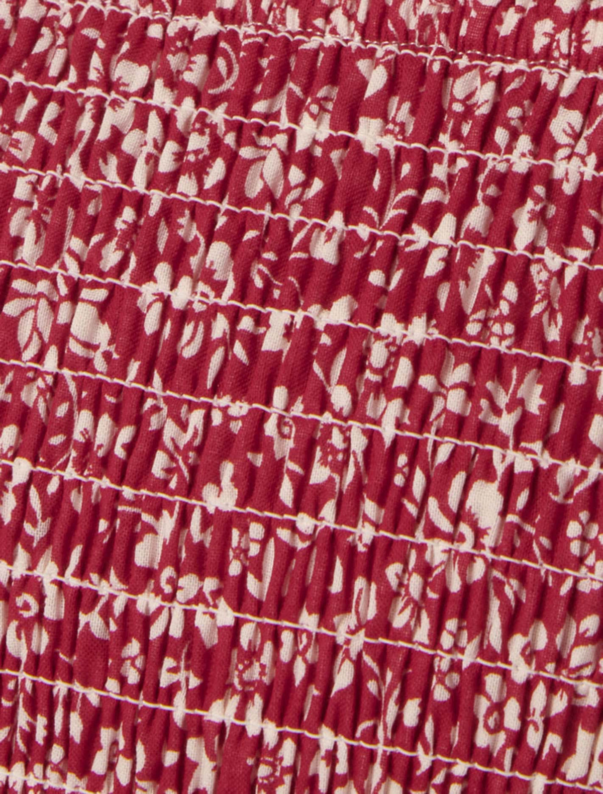Odette Printed Cotton Mini Dress Red Park Ditsy