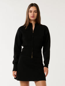 Tia Zip Co-ord Cardigan Black